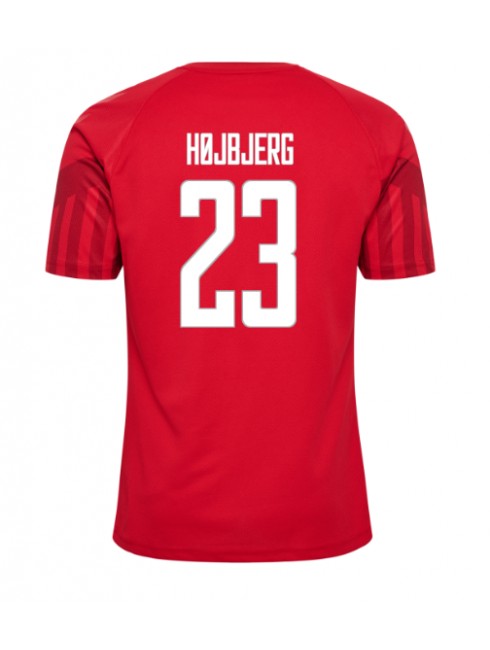 Billige Danmark Pierre-Emile Hojbjerg #23 Hjemmedrakt VM 2022 Kortermet